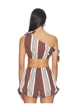 Posse Rosie Tie Top in Brown. Size XXS. Also in XS, S, M, L.