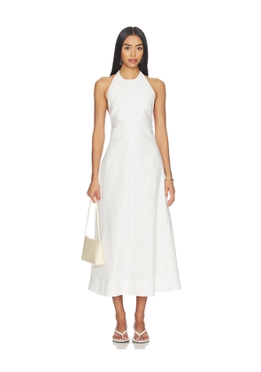 Rohe Halter Textured Cotton Dress in White. Size 36. Also in 38, 40.