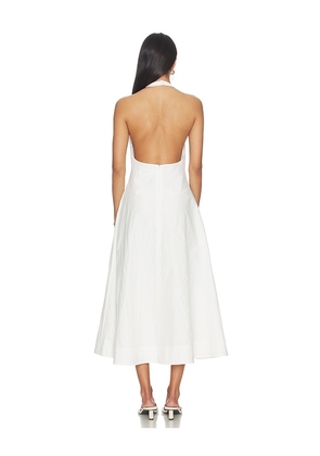 Rohe Halter Textured Cotton Dress in White. Size 36. Also in 38.