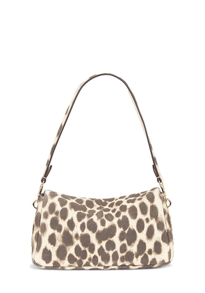 Tory Burch Charlie Suede Small Shoulder Bag in Brown.
