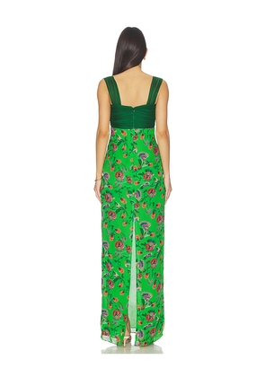 SALONI Chani Long Dress in Green. Size 2. Also in 12, 4.