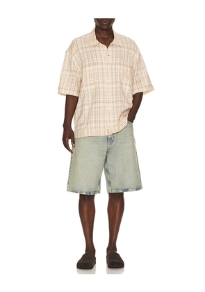 Sunflower Super Wide Denim Short in Denim-Light. Size 30. Also in 32, 33, 34, 36.