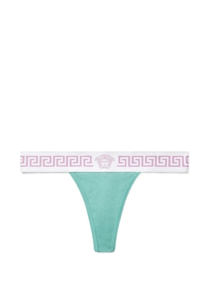 Versace ribbed cotton thong - Green