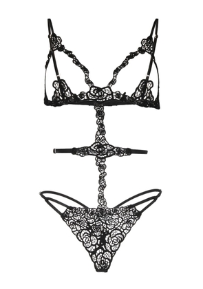 Fleur Du Mal Fleur guipure bodysuit - Black