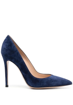 Gianvito Rossi 105mm pointed suede pumps - Blue