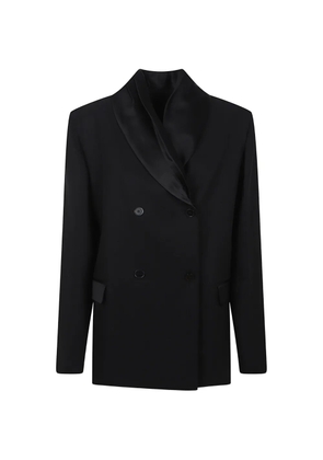 LouLou de Saison Jiha double-breasted shawl-lapel jacket - Black