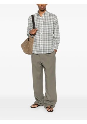 DUNST check-pattern long-sleeve shirt - Green