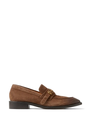 Versace Primo suede loafers - Brown