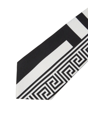 Versace printed silk twill tie - Black