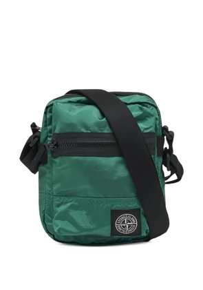 Stone Island logo-patch messenger bag - Green