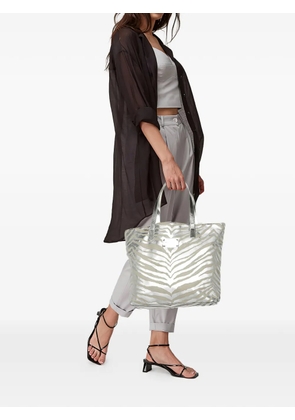 Michael Kors zebra-print patent-leather tote bag - Neutrals