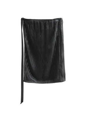 Ann Demeulemeester pleated wrap-style shorts - Black