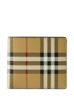 Burberry checked wallet - Neutrals