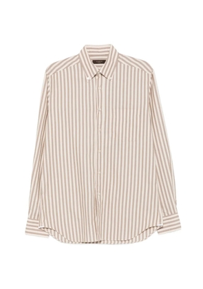 Glanshirt striped-pattern button-down shirt - Neutrals