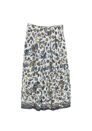 Ulla Johnson Alexandra floral-print ruffled midi skirts - White