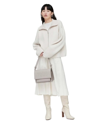 TOUS knotted-handle embossed-logo crossbody bag - Grey