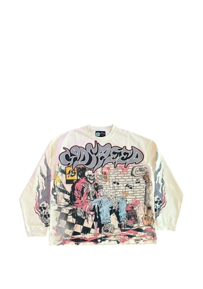 GODSPEED Stoner long-sleeved graphic-print sweatshirt - Neutrals