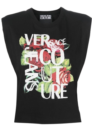 Versace Jeans Couture logo-print sleeveless T-shirt - Black