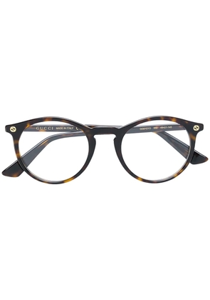 Gucci Eyewear tortoiseshell pantos-frame glasses - Brown