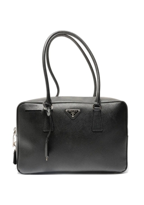 Prada Pre-Owned 2010s Tessuto Gaufre Saffiano shoulder bag - Black