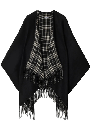 Burberry checked wool cape - Black