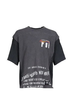 RRR123 Moda Apocrypha Quad Tee distressed layered-effect T-shirt - Black