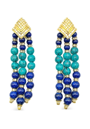 Grossé 1970s turquoise tassel earrings - Gold