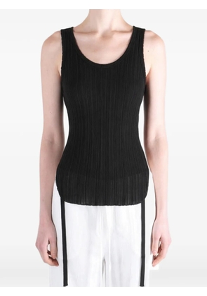 Ann Demeulemeester Mara ribbed side-tie tank top - Black