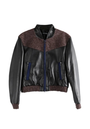 Kiko Kostadinov fleece-panelled zip-up jacket - Black
