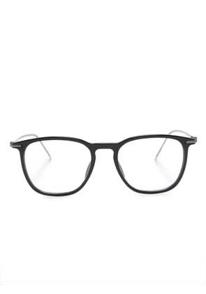 BOSS logo-engraved squared-frame glasses - Black