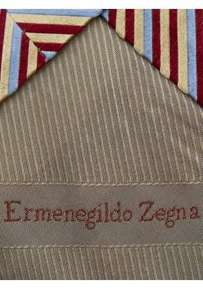 Ermenegildo Zegna Vintage diagonal-patterned jacquard tie - Multicolour