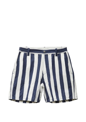 Versace striped cotton denim shorts - Blue