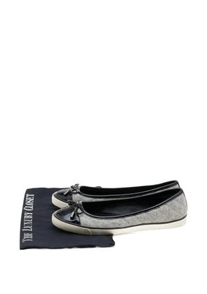 Tory Burch quilted bow ballet flats - Grey