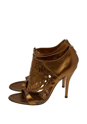 Gianvito Rossi Cut-out zip-fastening sandals - Gold