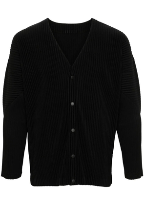 Homme Plissé Issey Miyake plissé-effect cardigan - Black