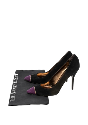 Saint Laurent Pre-Owned cap-toe pointed pumps - Black
