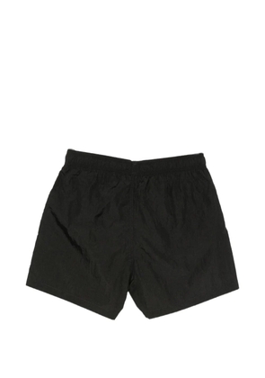 Emporio Armani logo-embroidered drawstring swim shorts - Black