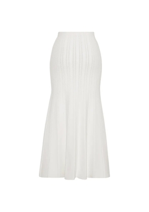 Adam Lippes Lyra pointelle-knit midi skirt - White