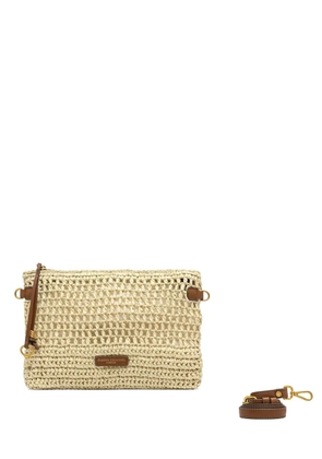 GIANNI CHIARINI small Nefeli crochet zip pouch bag - Neutrals