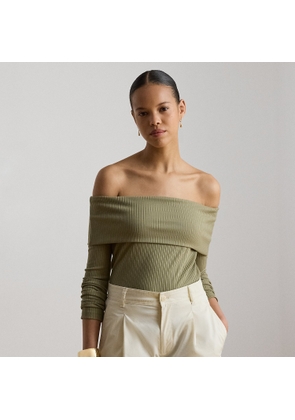 Rib-Knit Off-the-Shoulder Top