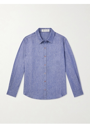 God's True Cashmere - Linen Shirt - Men - Blue - S