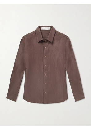 God's True Cashmere - Cocoa Linen Shirt - Men - Brown - S