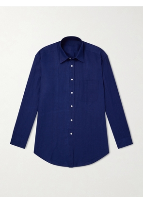 Anderson & Sheppard - Linen Shirt - Men - Blue - XS