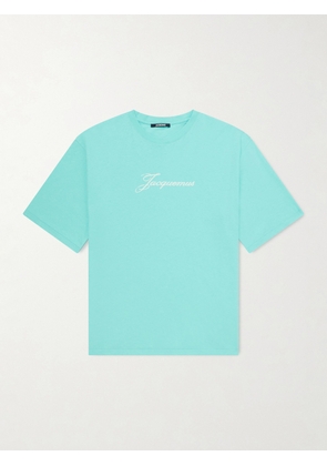 Jacquemus - Logo-Print Cotton and Hemp-Blend T-Shirt - Men - Green - S