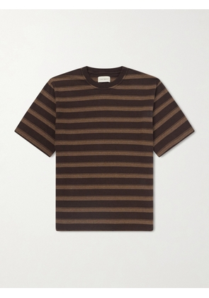 Oliver Spencer - Judd Striped Organic Cotton T-Shirt - Men - Brown - S