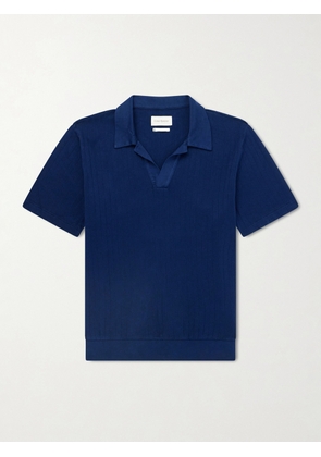 Oliver Spencer - Westcott Open-Collar Organic Cotton Polo Shirt - Men - Blue - S
