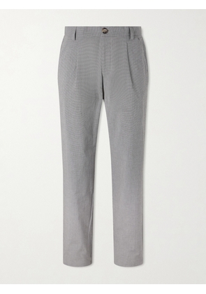 Oliver Spencer - Morton Straight-Leg Pleated Checked Cotton-Blend Suit Trousers - Men - Gray - UK/US 30