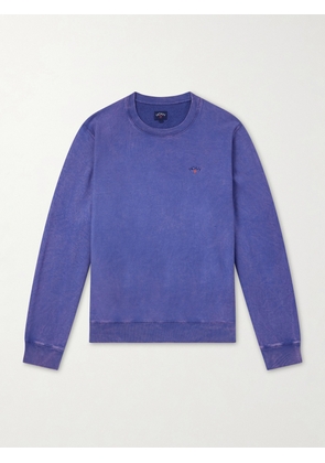 Noah - Logo-Embroidered Cotton-Jersey Sweatshirt - Men - Blue - S