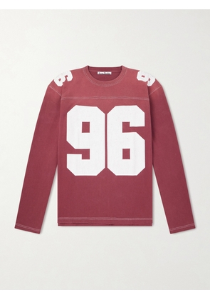 Acne Studios - Exfold Printed Cotton-Jersey T-Shirt - Men - Red - S