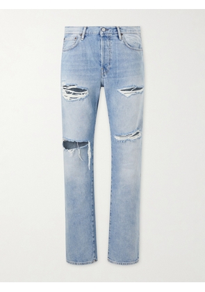 Acne Studios - Ripped Straight-Leg Cotton Jeans - Men - Blue - XXL